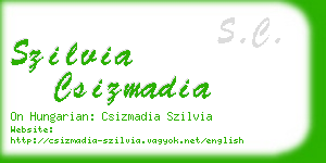 szilvia csizmadia business card